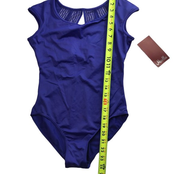 New NWT Mirella Leotard Dance / Gymnastics Purple.  Size Women's M.  90% Nylon / - Picture 8 of 11